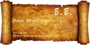 Baur Brútusz névjegykártya